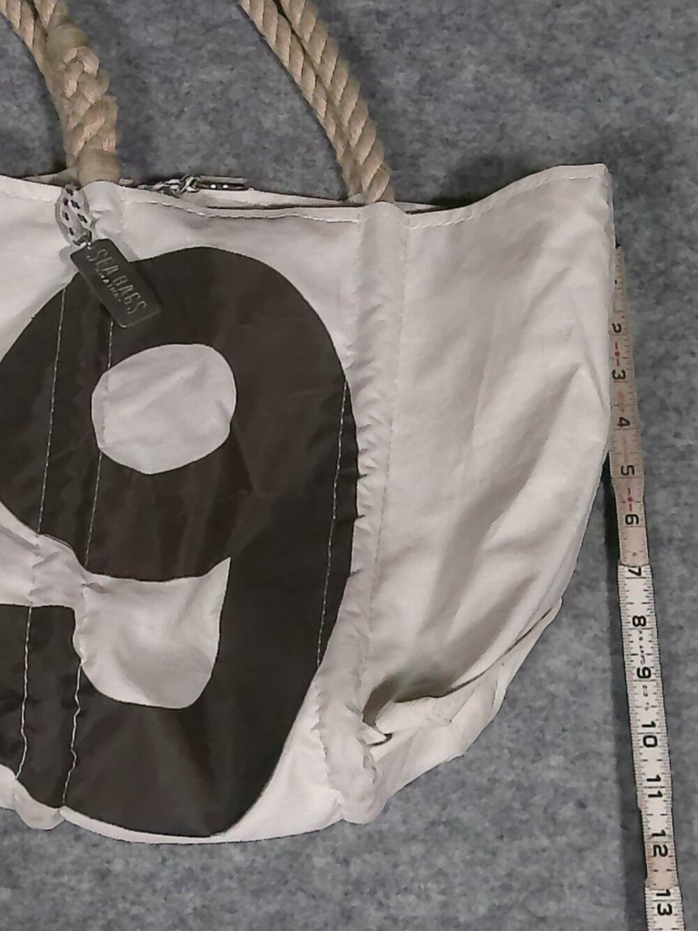 Sea Bags Maine Recycled Sailcloth Rope Handle Tote Bag #9 Nautical - Picture 3 of 7